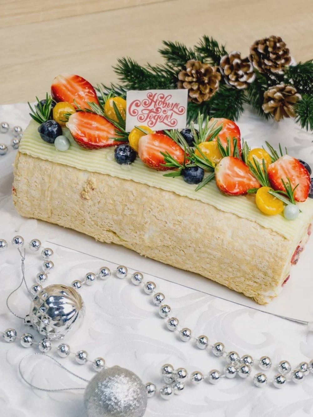 Меренговый рулет 0,5 кг НОВЫЙ ГОД 2026