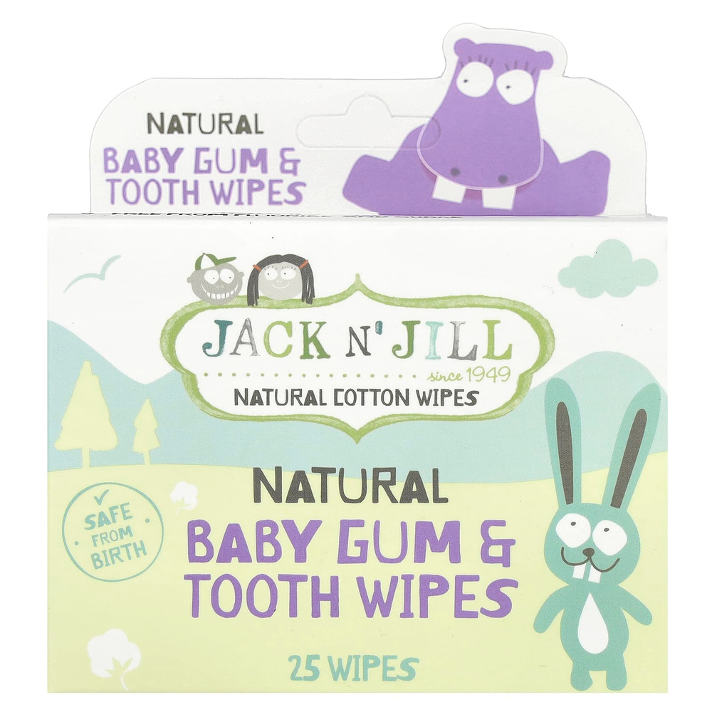 Jack n' Jill, натуральные детские салфетки для десен и зубов, 25 шт.