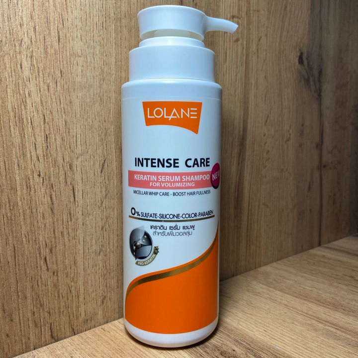 Шампунь Lolane Intense Care Keratin Serum Shampoo For Volumizing с кератином для объема волос 400 мл