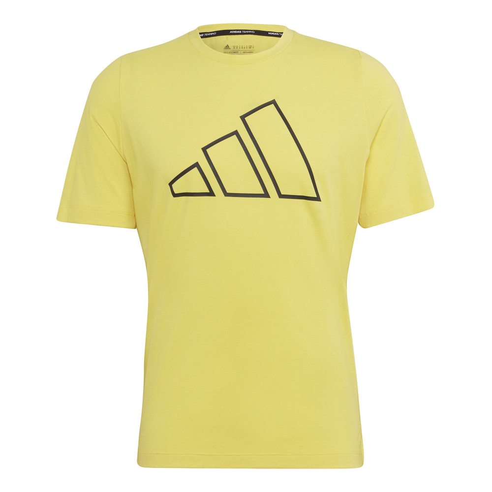 Мужское теннисное поло adidas Icons 3 BAR T-Shirt Men - Yellow