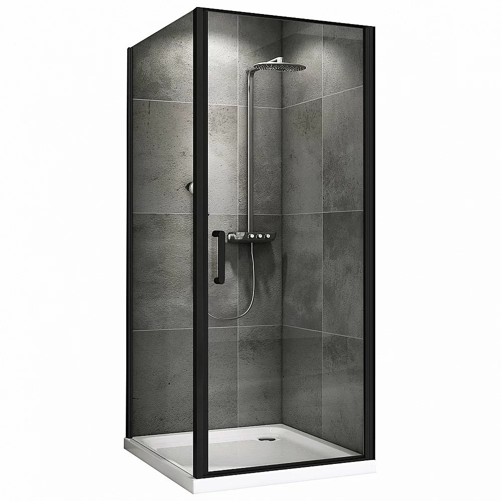 Душевой уголок ABBER Sonnenstrand AG04100B-S75B 100x75 стекло прозрачное/профиль черный