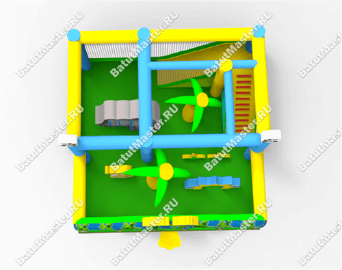 Коммерческий надувной батут "Законы джунглей макси"