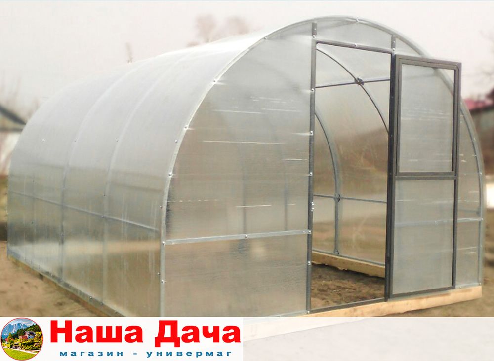 Теплица Усиленная &quot;Стандарт Делюкс&quot; 3х4 метра (каркас + поликарбонат 4 мм) магазин Наша Дача