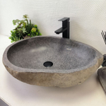Каменная раковина из речного камня RS-63606 (60*47*16) 0124