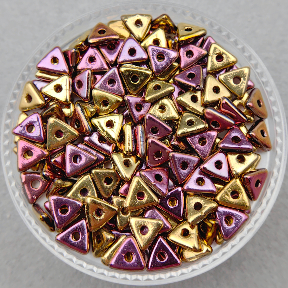 Tri-bead 4 мм, Jet California Pink