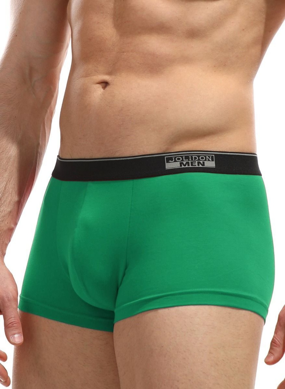 Хлопковые трусы-боксеры с логотипом Jolidon Men на резинке (Размер: L) (Цвет: синий)