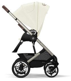 Коляска Cybex Talos S Lux TPE complete Aton S2 Lava Grey 3 в 1 Seashell Beige с дождевиками