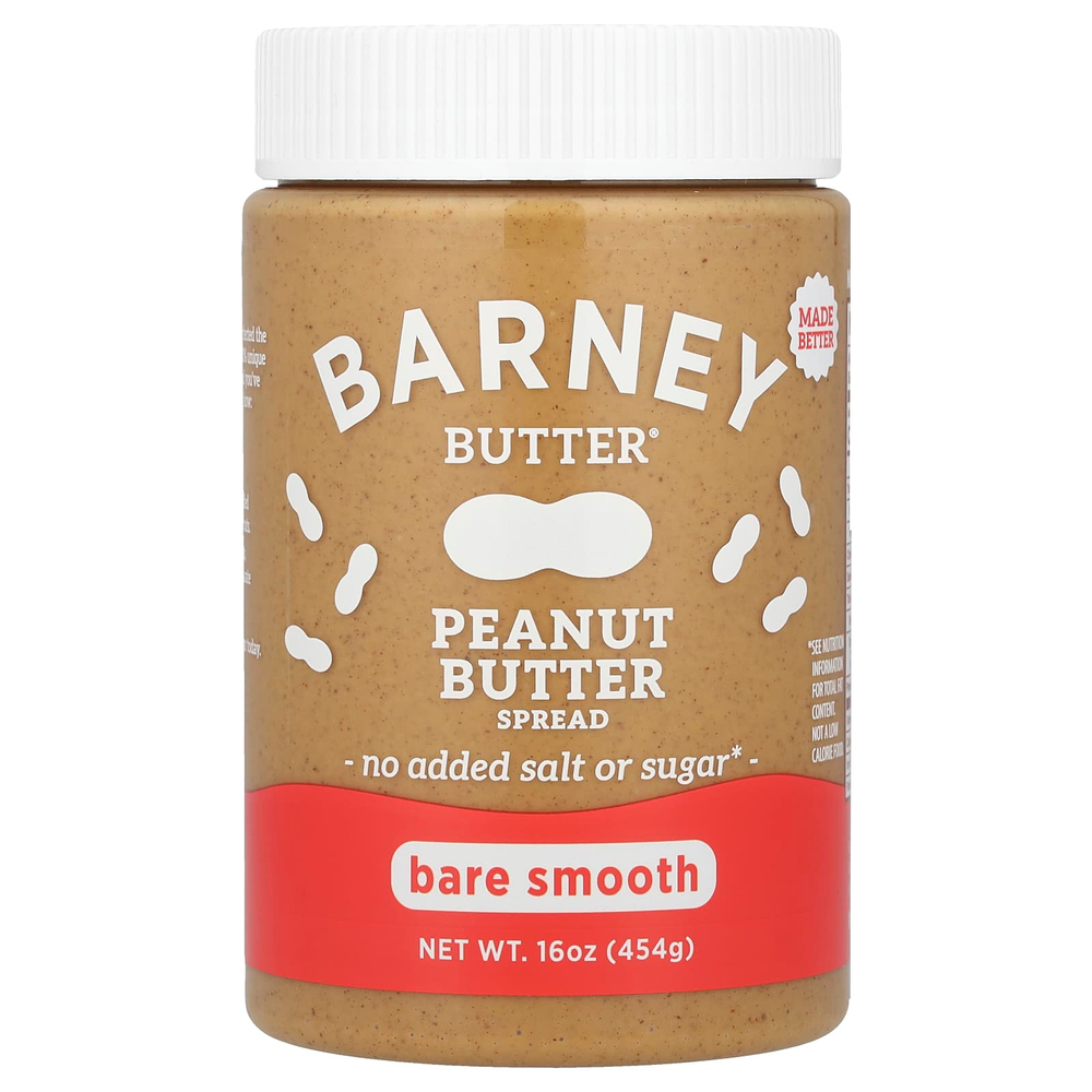 Barney Butter, Спред с арахисовой пастой, гладкое покрытие, 454 г (16 унций)