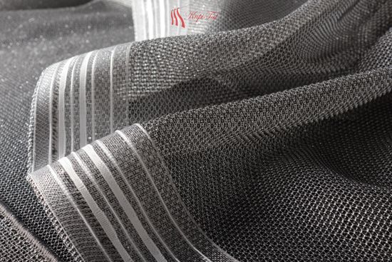 XL-Плотный тюль-сетка Грик (Графит)