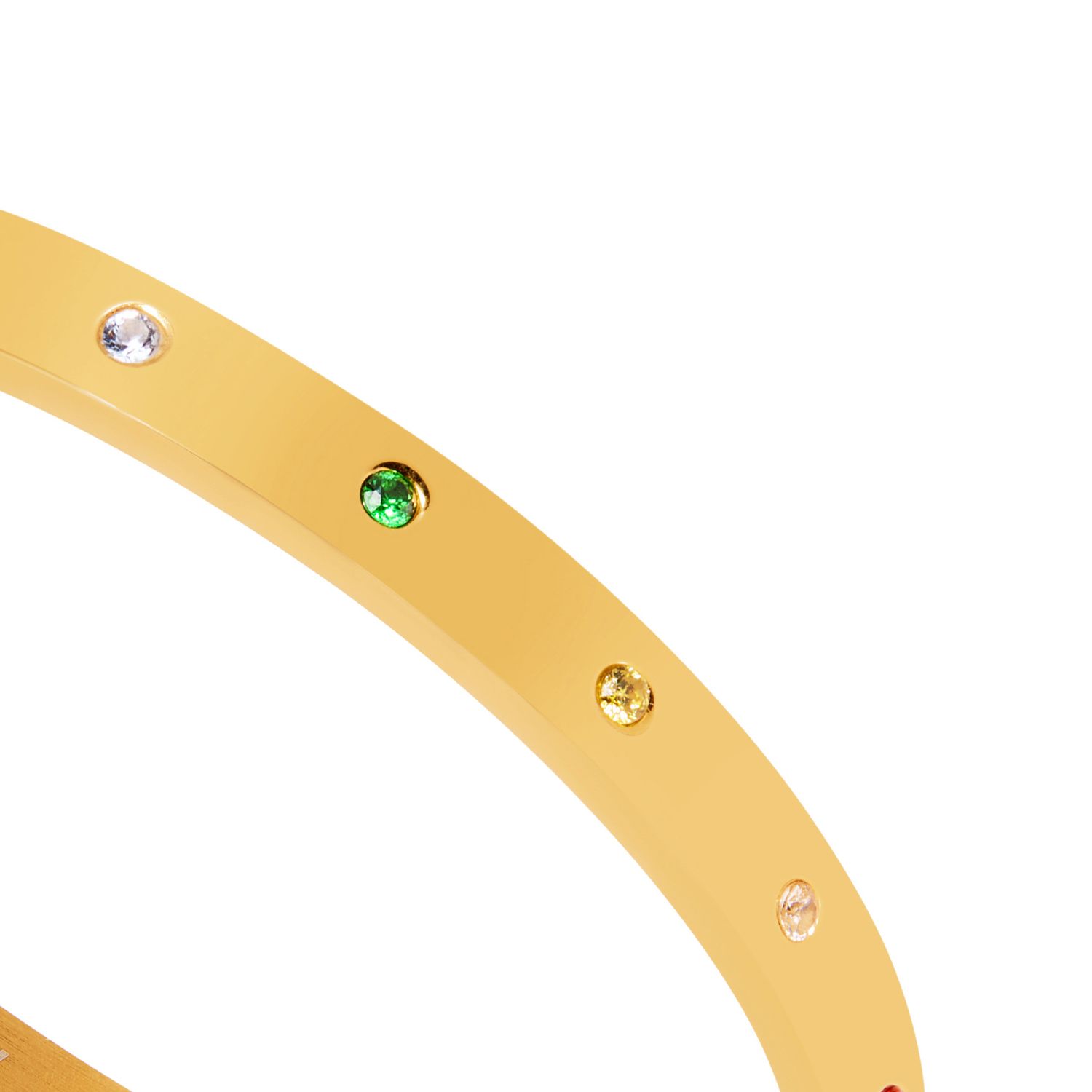 Браслет Multicolored Crystals - Gold