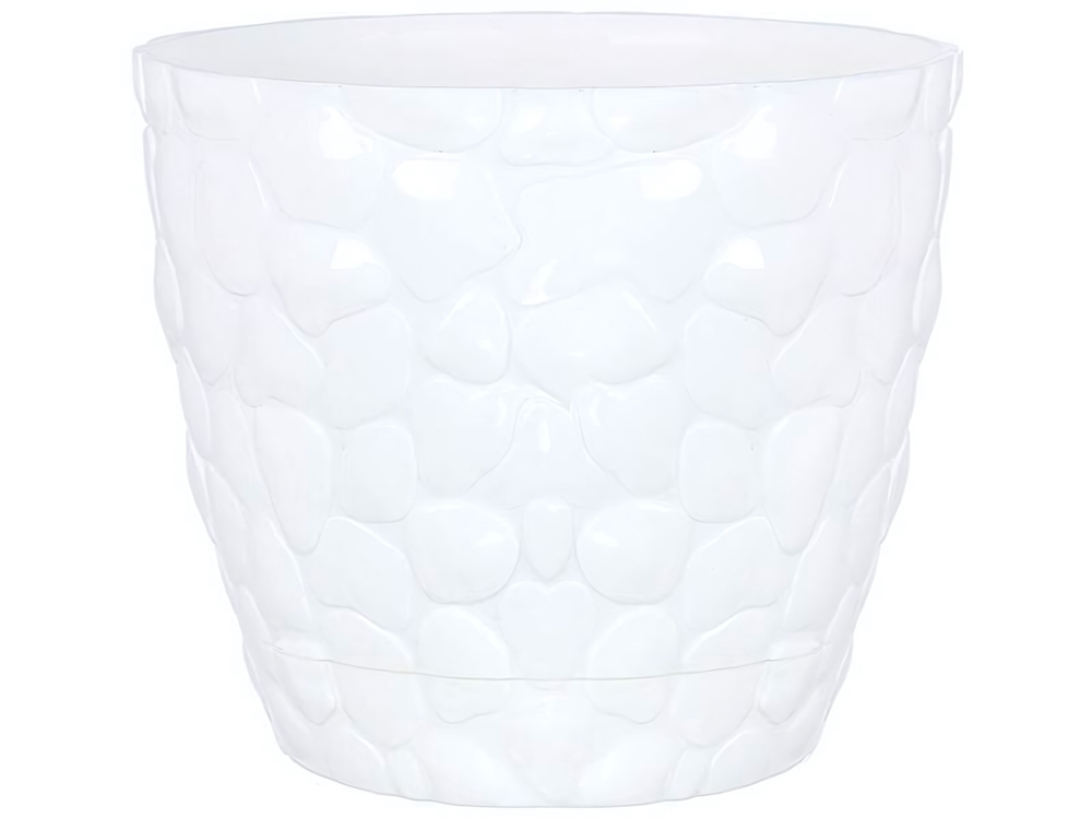 Кашпо Камни 4,8л с подставкой (белый)