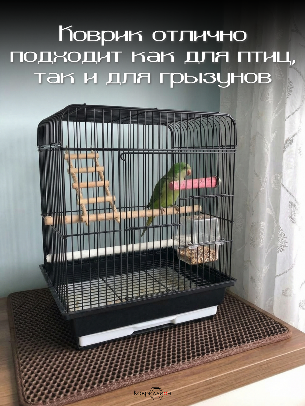 Коврик ЭВА под клетку для птиц и грызунов, 35×45 см