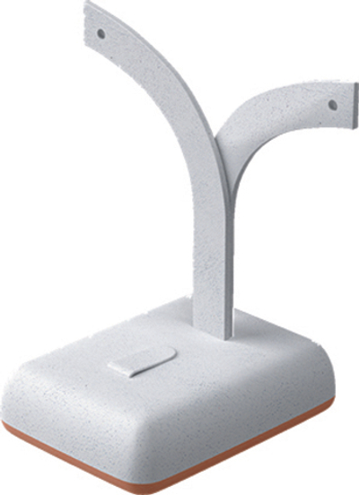 Подставка для гарнитура/ушки/2 отверстия/язычок/основание/Н-80 мм.