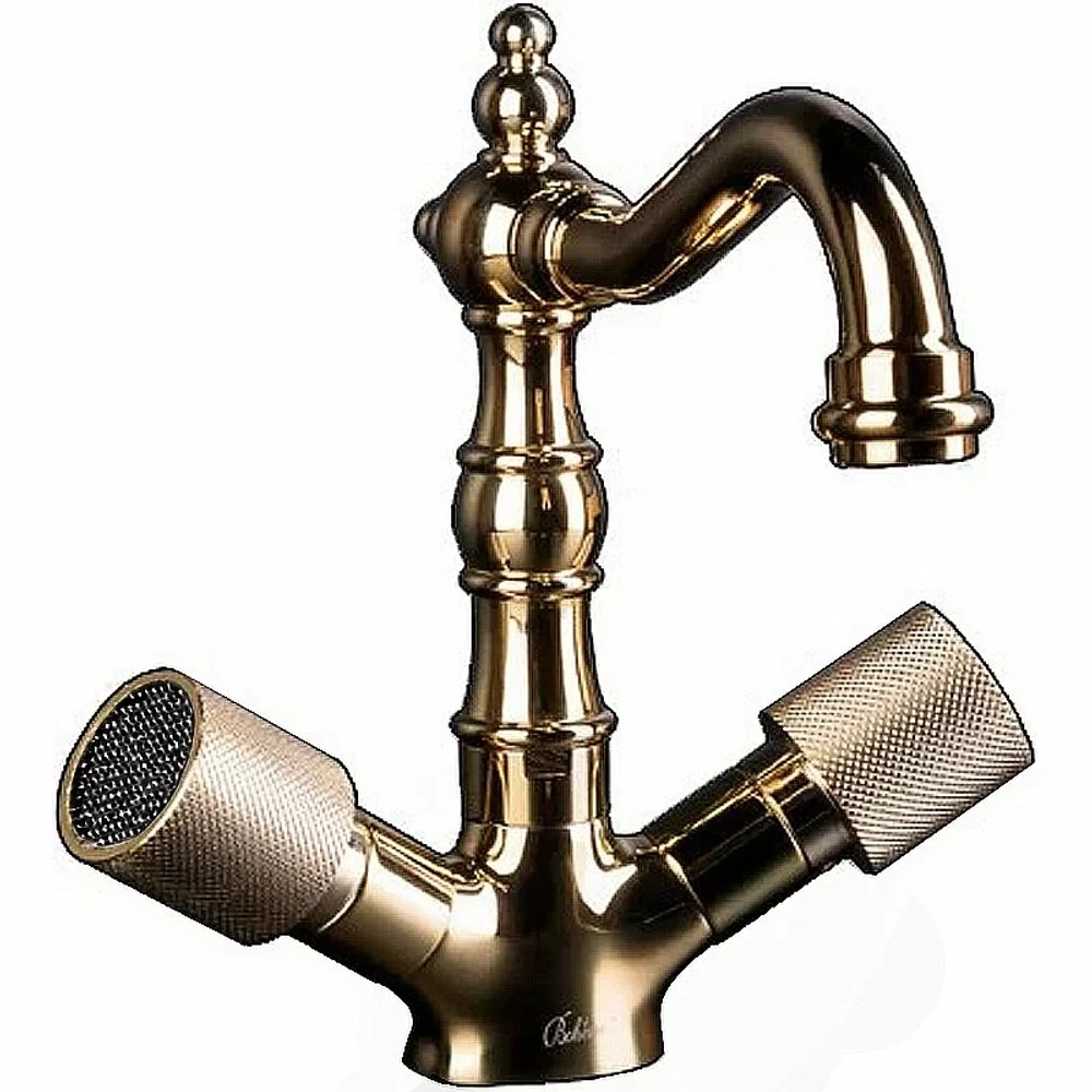 Смеситель для раковины Boheme Royal Cristal 292-Royal/CRST black золото/Preciosa