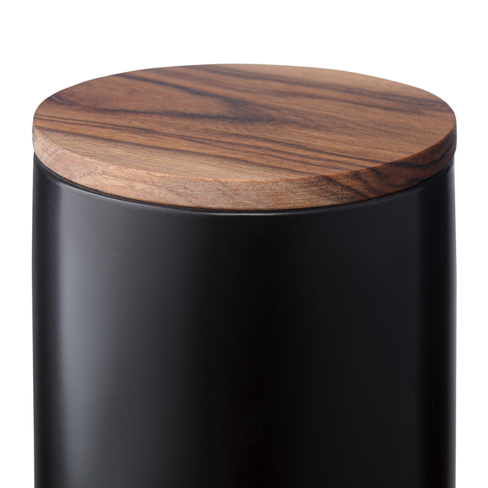 Банка для хранения керамическая, 750 мл, черная