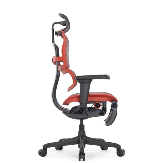 Кресло FALTO Ergohuman Ultra X9 GAMING с подножкой ( чёрный/ КРАСНЫЙ каркас /сетка Equator Red )