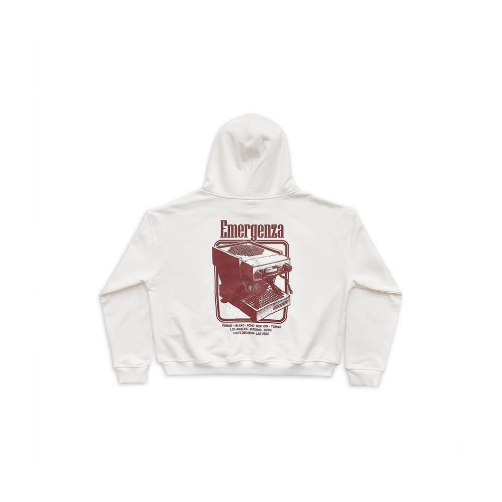 COFFEE CROPPED HOODIE OVERSIZED