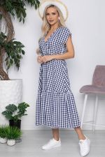 Платье Коста-Рика темно-синее в клетку П10449 LT Collection