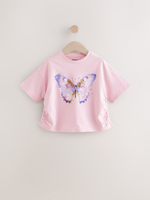 Футболка для девочки Next AM0-630, 3 шт., Мятный, Розовый, Синий