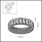 5071/60CL ODL Люстра LED 46Вт 3700К 220В IP20 HALL