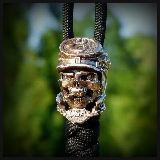 Бусина "Конфедерат" для темляков или браслетов бронза