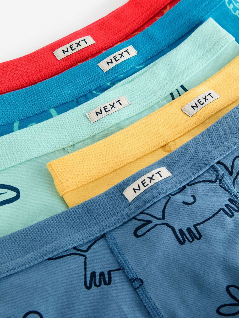 Трусы для мальчика Next 413-833, 5 шт., Синий, Желтый, Красный
