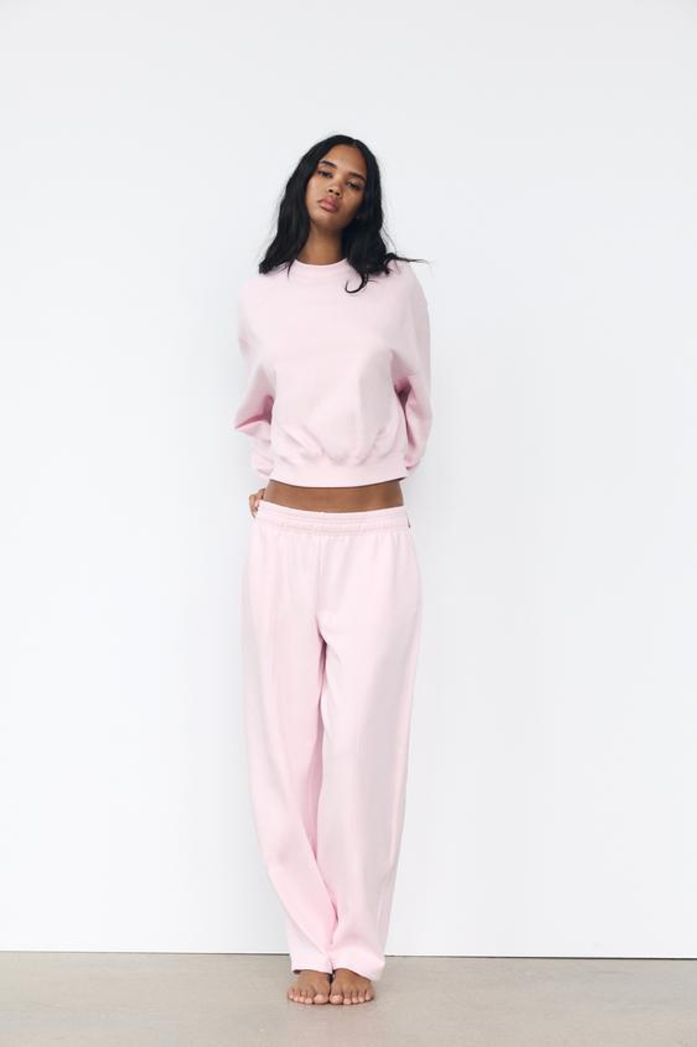 Zara pink joggers deals