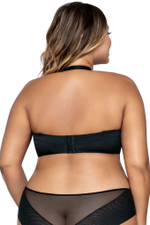 Бюстгальтер-балконет с гладкими чашками без отделки (Размер: 75I) (Цвет: черный)