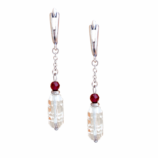 Изящные серьги с горным хрусталём