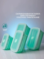 Контейнер для еды складной силиконовый набор 4шт