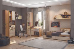 Детская «Колледж» (ясень шимо темный/светлый), ЛДСП 16 мм, Мебельсон