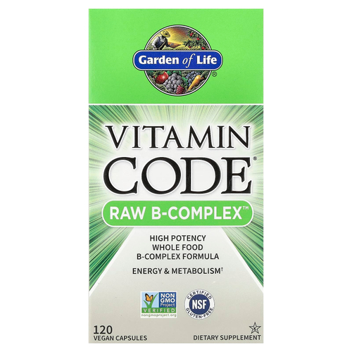Garden of Life, Vitamin Code, Raw B-Complex, 120 веганских капсул
