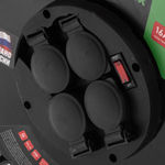 Удлинитель силовой 50 м, 16А, тип УХз16, КГ 3 x 2.5 мм, на стальной катушке, 4 розетки Сибртех