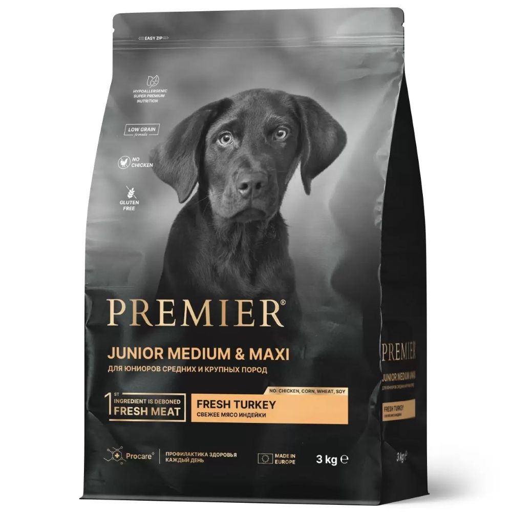 Сухой корм PREMIER Dog для юниоров средних и крупных пород с индейкой
