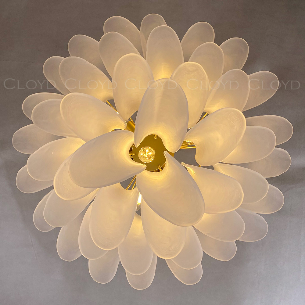 Люстра Cloyd AZORES-A C10 / Ø65 см - латунь светл. - белое матовое стекло (арт.11651)