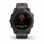 Смарт часы Garmin Fenix 7X Pro Sapphire Solar Edition Титановый угольно-серый корпус с DLC-покрытием и титановым браслетом