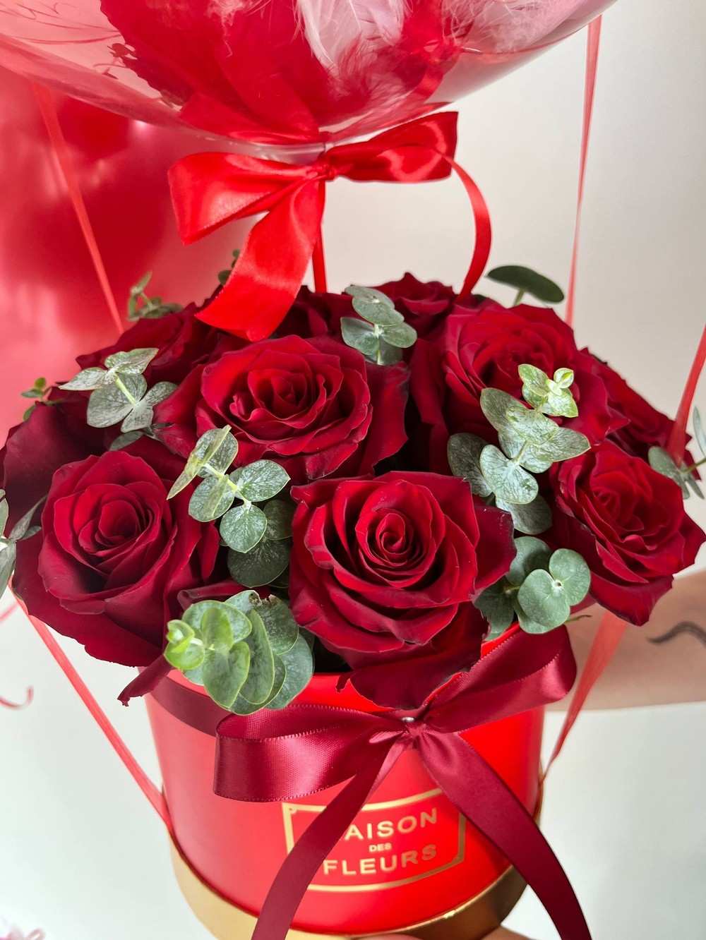 Воздушные шары для девушки/мамы/сестры живые цветы №3737