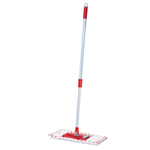 Швабра КОМПЛЕКТ черенок 75-130 см + флаундер 40 см + МОП микрофибра/абразив (ТИП К), PERKLIN (ПЕРКЛИН), 700980