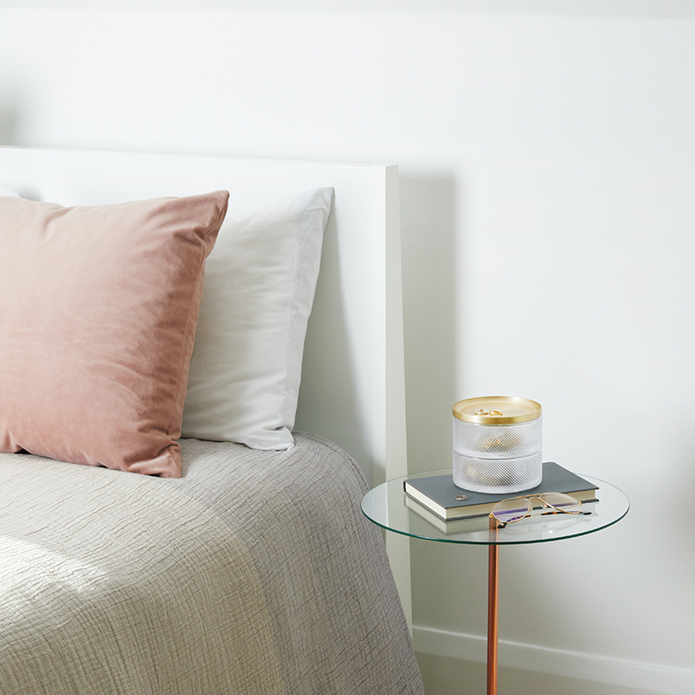 Шкатулка Tesora, стекло/латунь