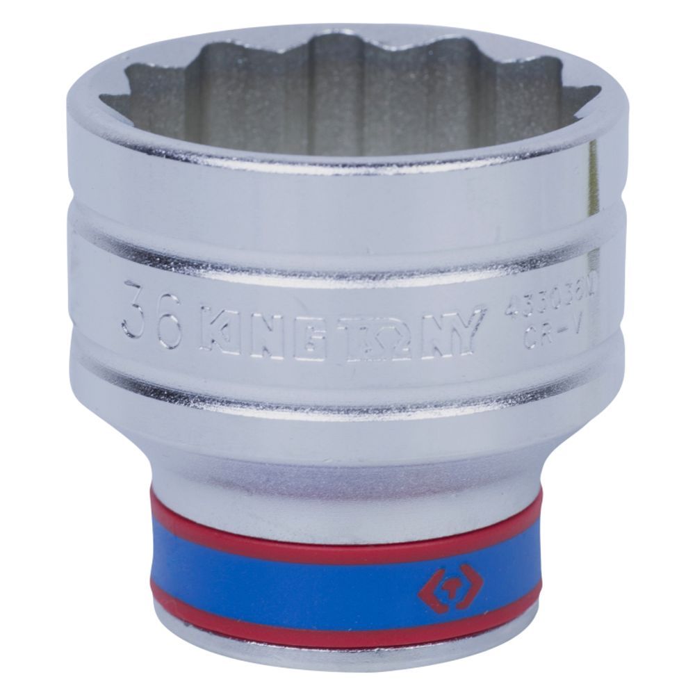 KING TONY (433036M) Головка торцевая стандартная двенадцатигранная 1/2", 36 мм