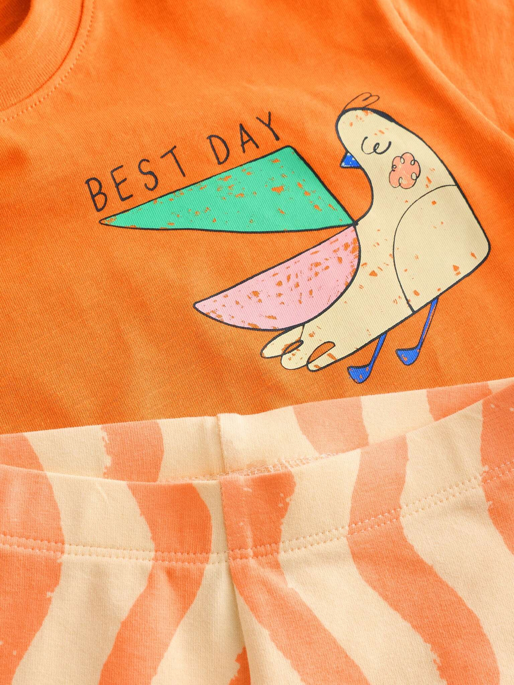 Футболка и шорты в комплекте для девочки Next E65-389, 2 шт., Оранжевый, Фиолетовый