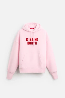 ZARA X HARRY LAMBERT ТОЛСТОВКА С КАПЮШОНОМ, РОЗОВЫЙ