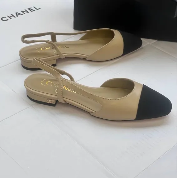 Балетки CHANEL Бежевые