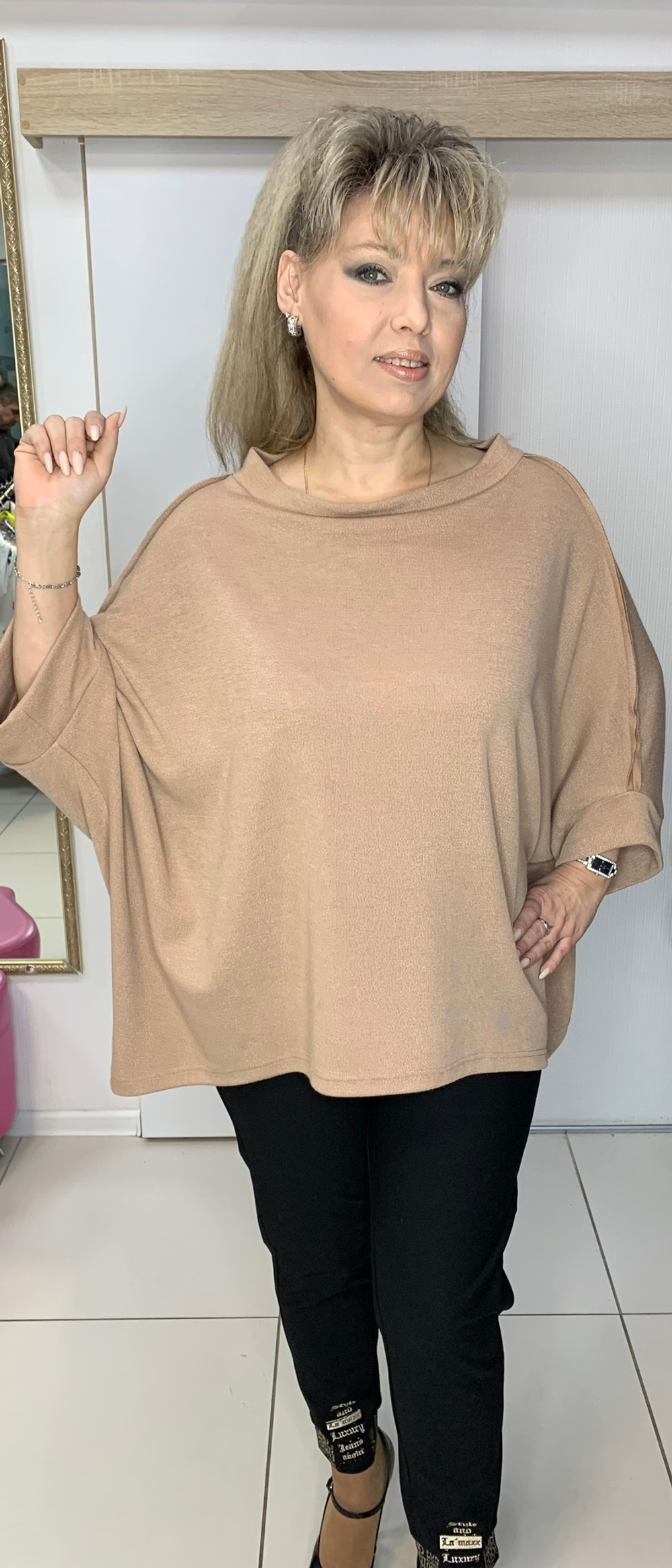 Итальянский блузон-пончо