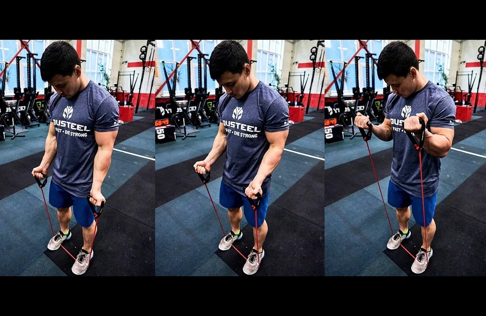 Эспандер с ручками 25kg синий