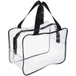 Косметичка прозрачная «MALINKA SHOP», цвет окантовки черный, 28*20*15см