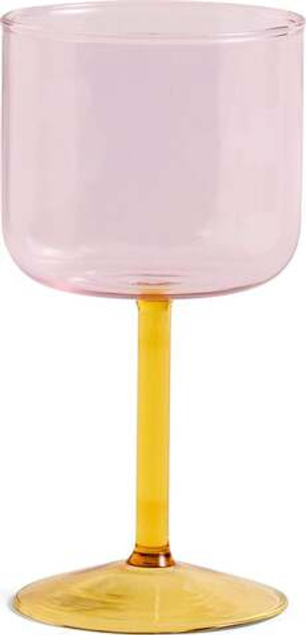 Набор 2 бокала Hay, Tint Wine Glass, стекло, розовый