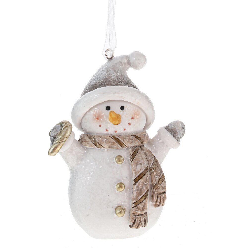 GAEM Фигурка декоративная подвесная "Снеговик", L7 W3,5 H9 см, 2в.