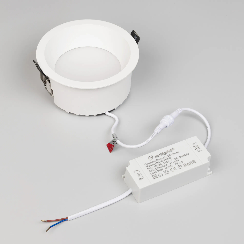 Светильник MS-DROP-BUILT-R137-24W Day4000 (WH, 90 deg, 230V) (Arlight, IP54 Металл, 5 лет) 040341