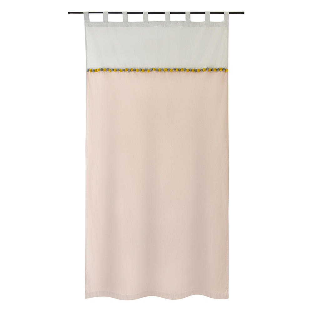 Штора с помпонами 150х290см Tkano Essential бежево-серая